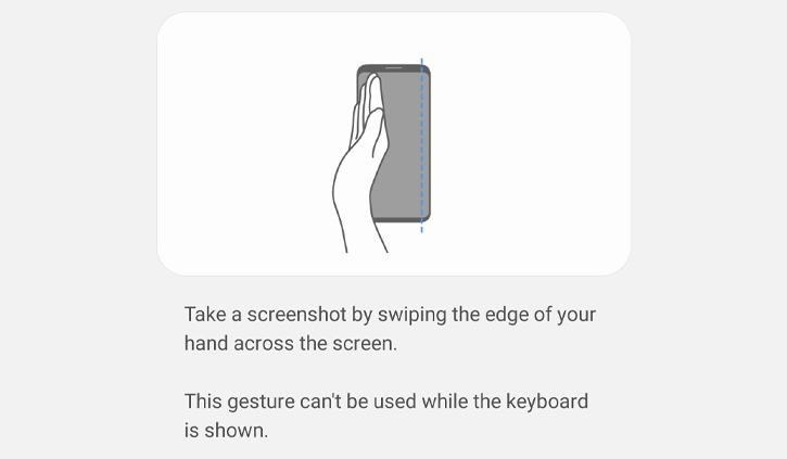 palm swipe gesture