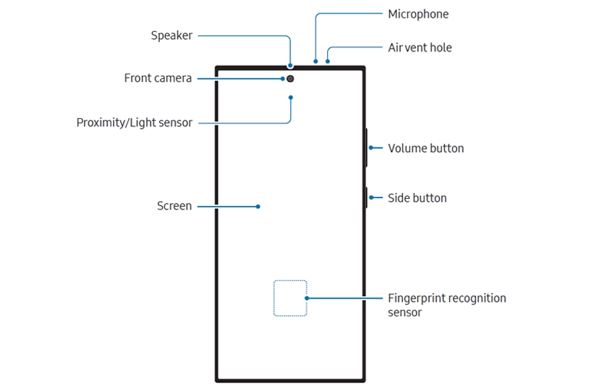 samsung s26 ultra device layout
