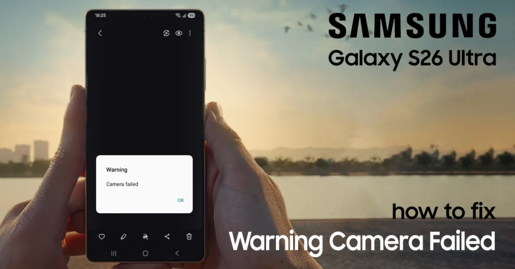 fix camera failed error on galaxy s26 ultra