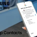 back up contacts on galaxy s26 ultra