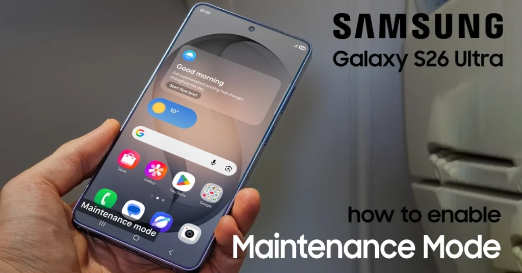 turn on maintenance mode on galaxy s26 ultra