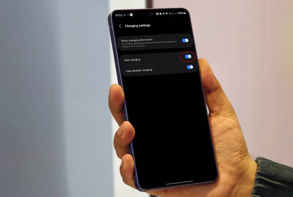 turn off fast charging