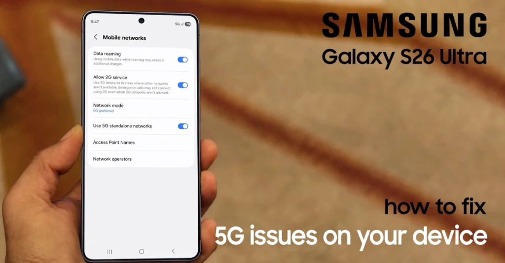 5g not working on galaxy s26 ultra