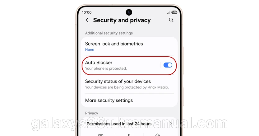 disable auto blocker