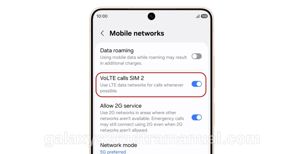 enable volte