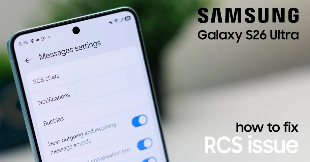 rcs not working on galaxy s26 ultra