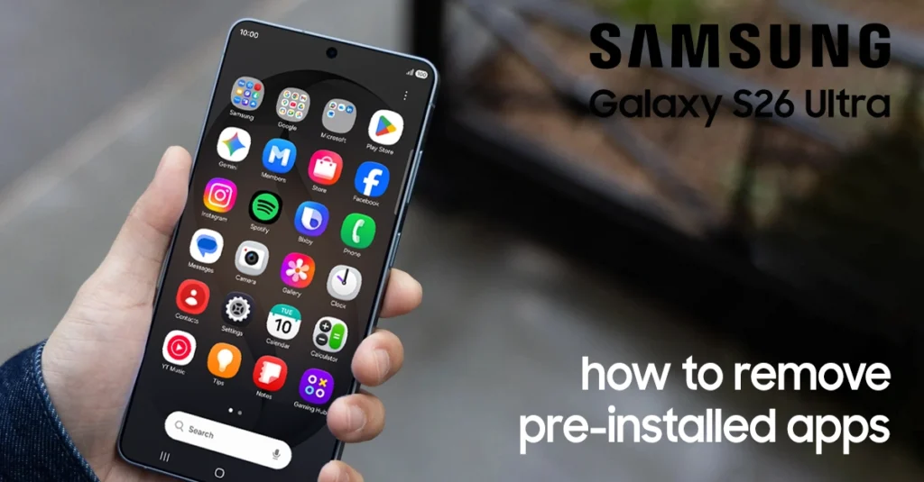 remove bloatware on galaxy s26 ultra